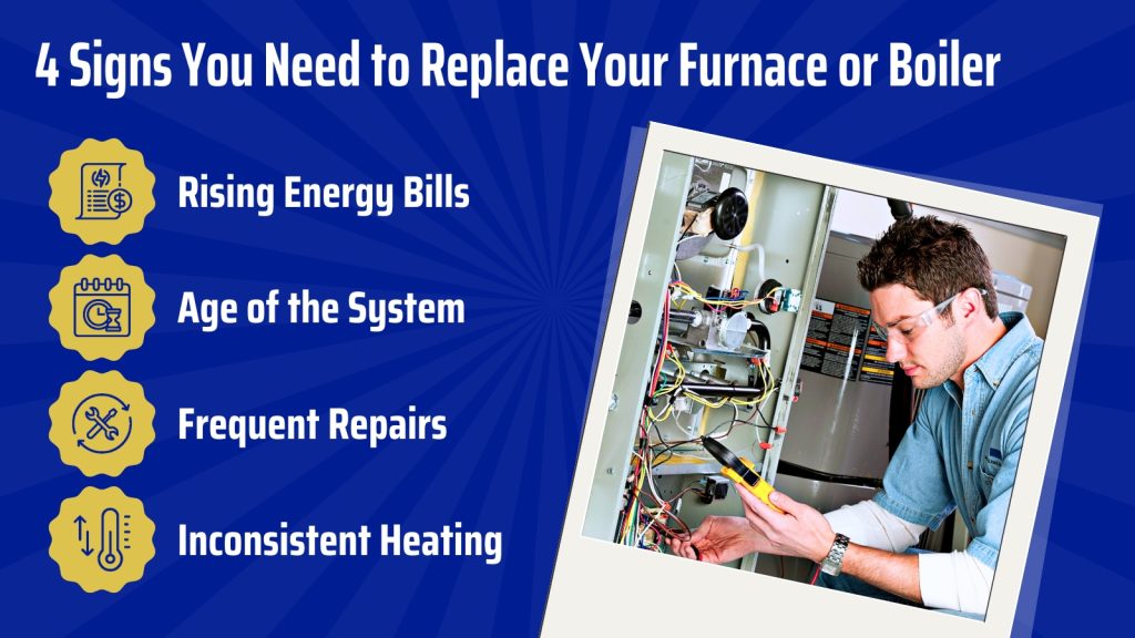 Visual indicators of a failing boiler